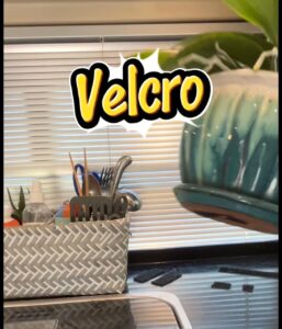 Velcro Tape with Decor on the countertop