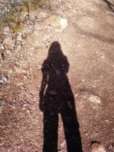 Shadow of me on Kennesaw Mountain