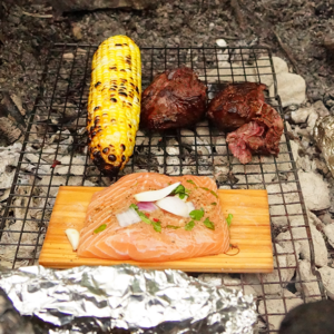 Cooking on camp fire