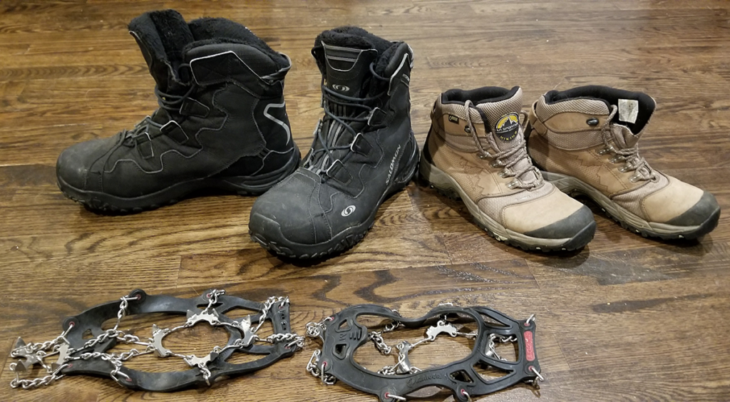 Winter Shoes, and traction devices