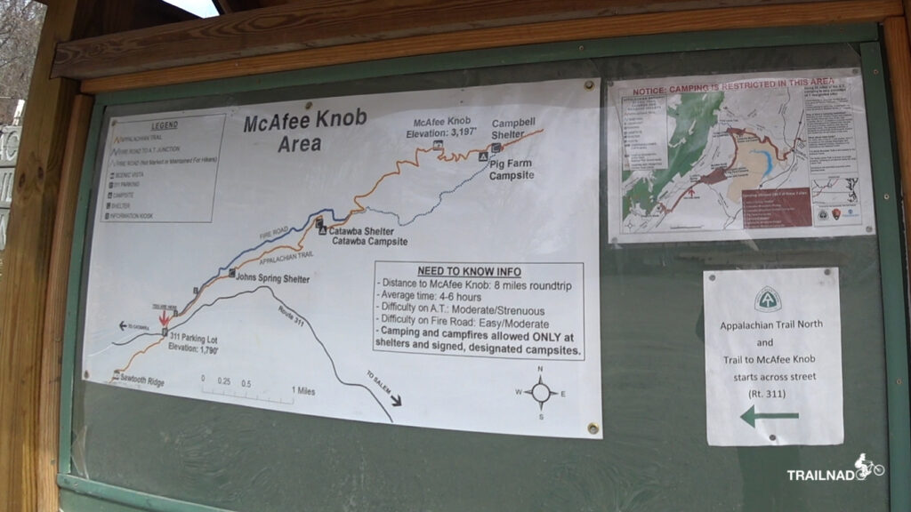 McAfee Knob Map