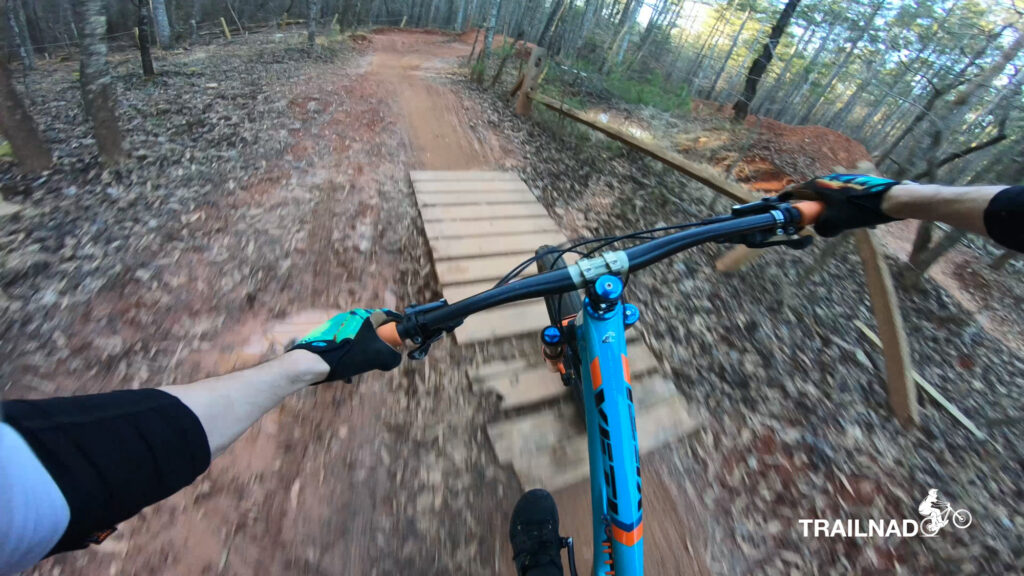 A wooden bridge at The Holler