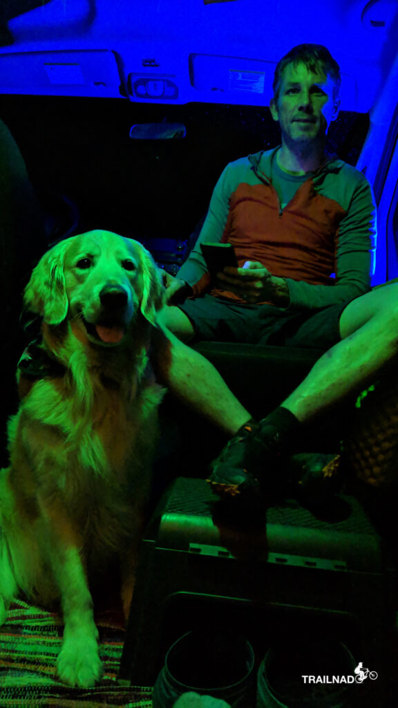 Trent and Tsali in the Van