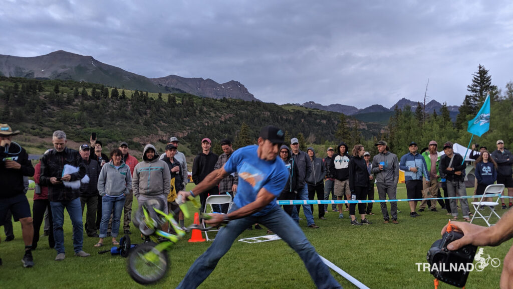 Throwing kid bike