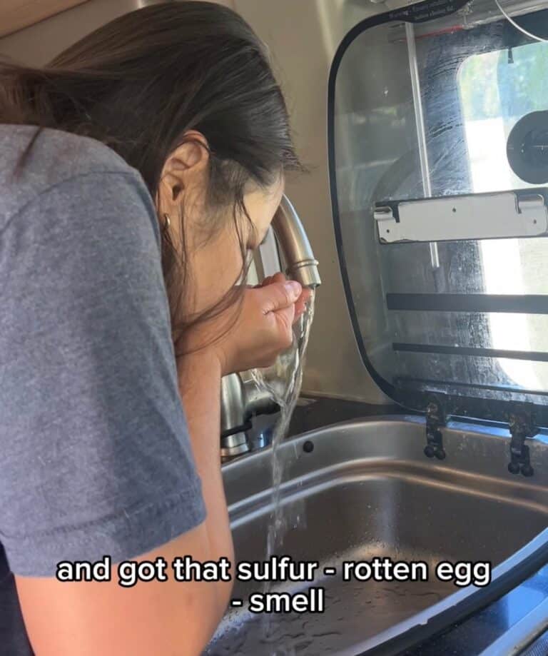 Sulfur / rotten egg smell from hot water